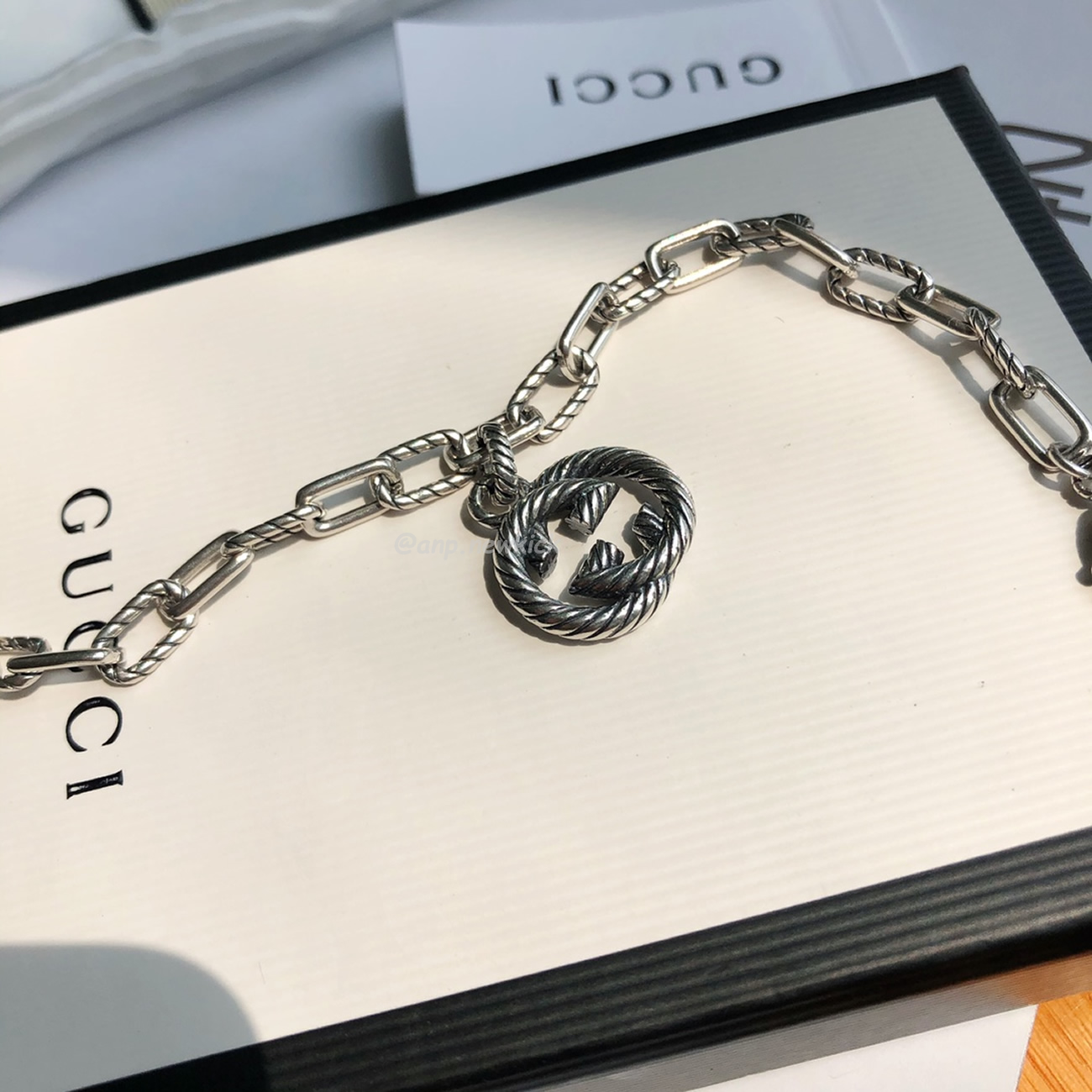 Gucci Silver Interlocking G Bracelet (6) - www.newkick.vip